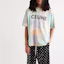 Shop CELINE 彩色字母印花圆领直筒T恤 2X687957M-14ML