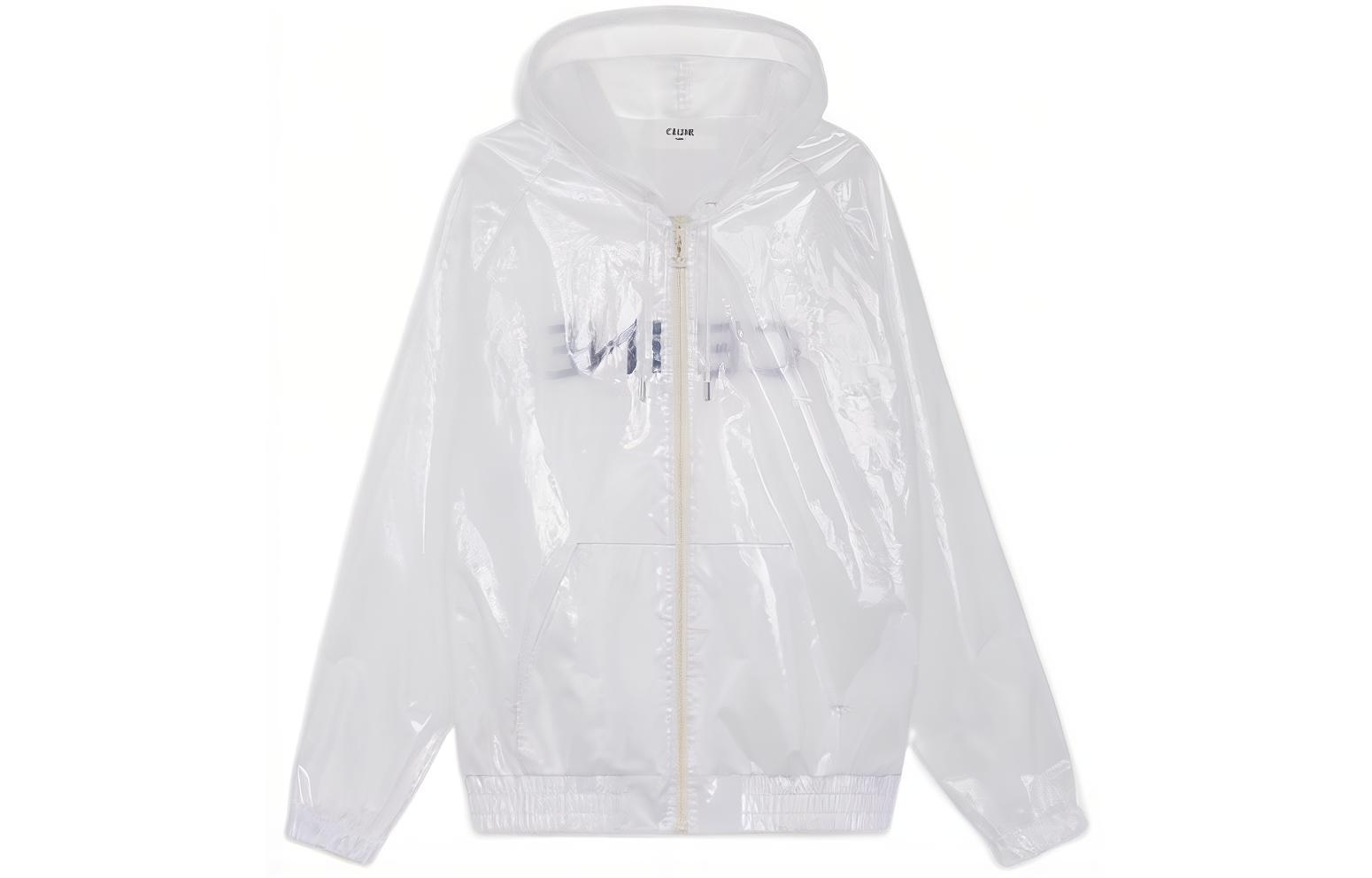 Celine Cosmic Cruiser SS22 Logo Print Hooded Rain Jacket White - Limited Edition 2W542430Q-37TT