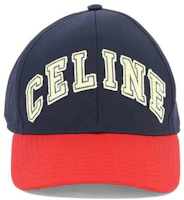 Order CELINE 棉質棒球帽 藍紅配色 前方字母設計 男士專屬 2AK04969P07VR