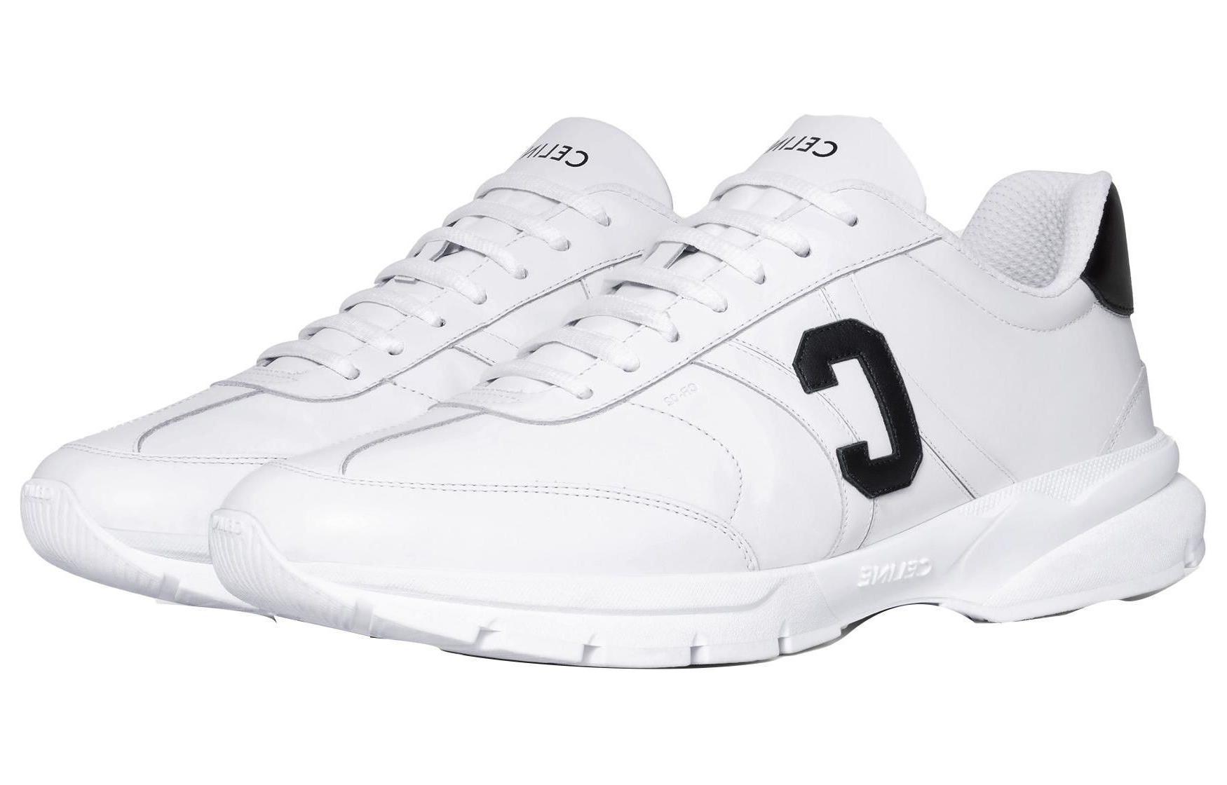 Shop CELINE CR-02 Low Putih Hitam Optik 359483338C.01OK