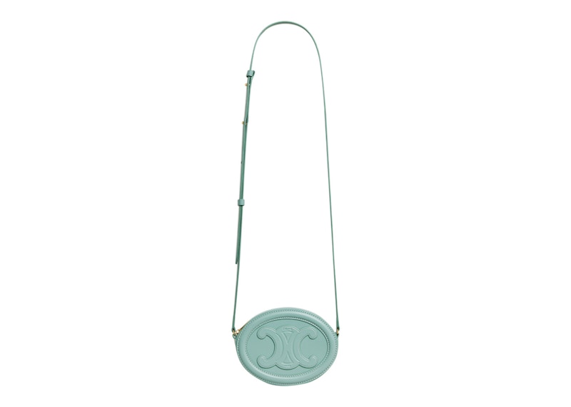 Order Bolso Celine Oval Cruzado Cuir Bordado Triomphe Ice Mint