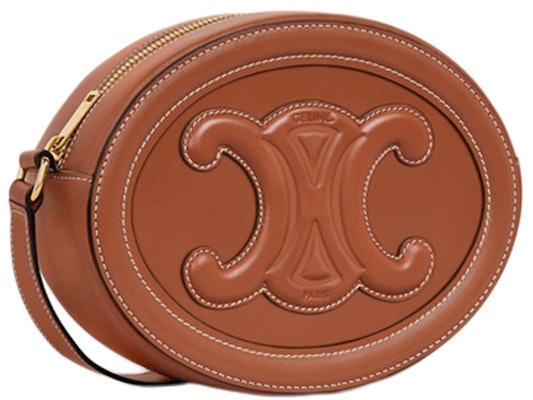 Celine Crossbody Oval Cuir Bolso Bordado Triomphe Marrón Claro Order Celine Crossbody Oval Cuir Bolso Bordado Triomphe Marrón Claro