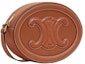 Order Celine Crossbody Oval Cuir Bolso Bordado Triomphe Marrón Claro