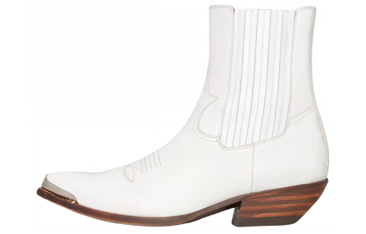 CELINE Cruiser Chelsea Boot 'White Logo Print'