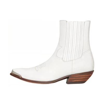 CELINE Cruiser Chelsea Boot 'White Logo Print'