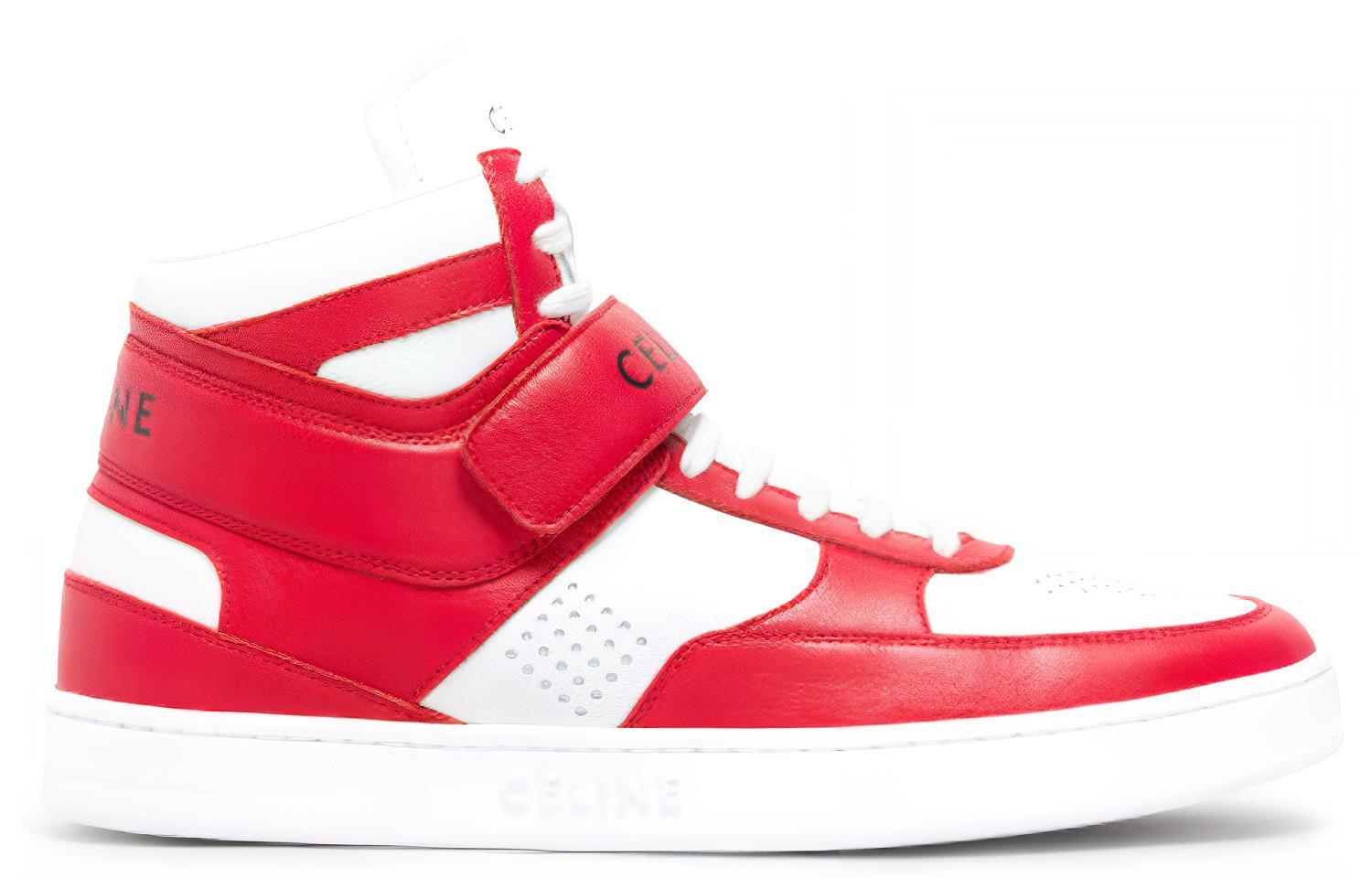 Order CELINE CT-03 做舊飾面高幫運動鞋 紅色