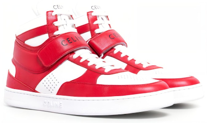 CELINE CT-03 做舊飾面高幫運動鞋 紅色 Lookbook CELINE CT-03 做舊飾面高幫運動鞋 紅色