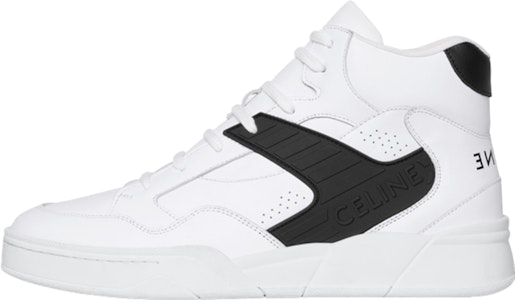 CELINE賽琳 牛皮 綁帶高幫 時尚板鞋 男款 白黑 Buy CELINE賽琳 牛皮 綁帶高幫 時尚板鞋 男款 白黑