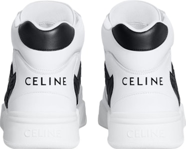 CELINE賽琳 牛皮 綁帶高幫 時尚板鞋 男款 白黑 Purchase CELINE賽琳 牛皮 綁帶高幫 時尚板鞋 男款 白黑