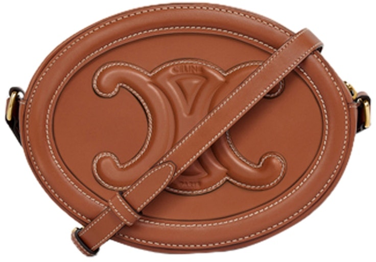 celine-cuir-triomphe-oval-bag-tan