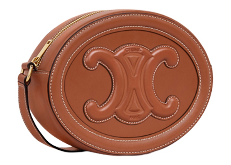 Order Bolso Ovalado Celine Cuir Triomphe Marrón Claro