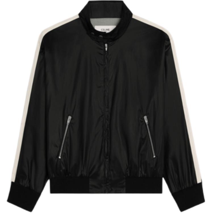 Celine Dash Snow Lightweight Nylon Jacket Black Zip-Up Blouson 2W94B941V-38OW