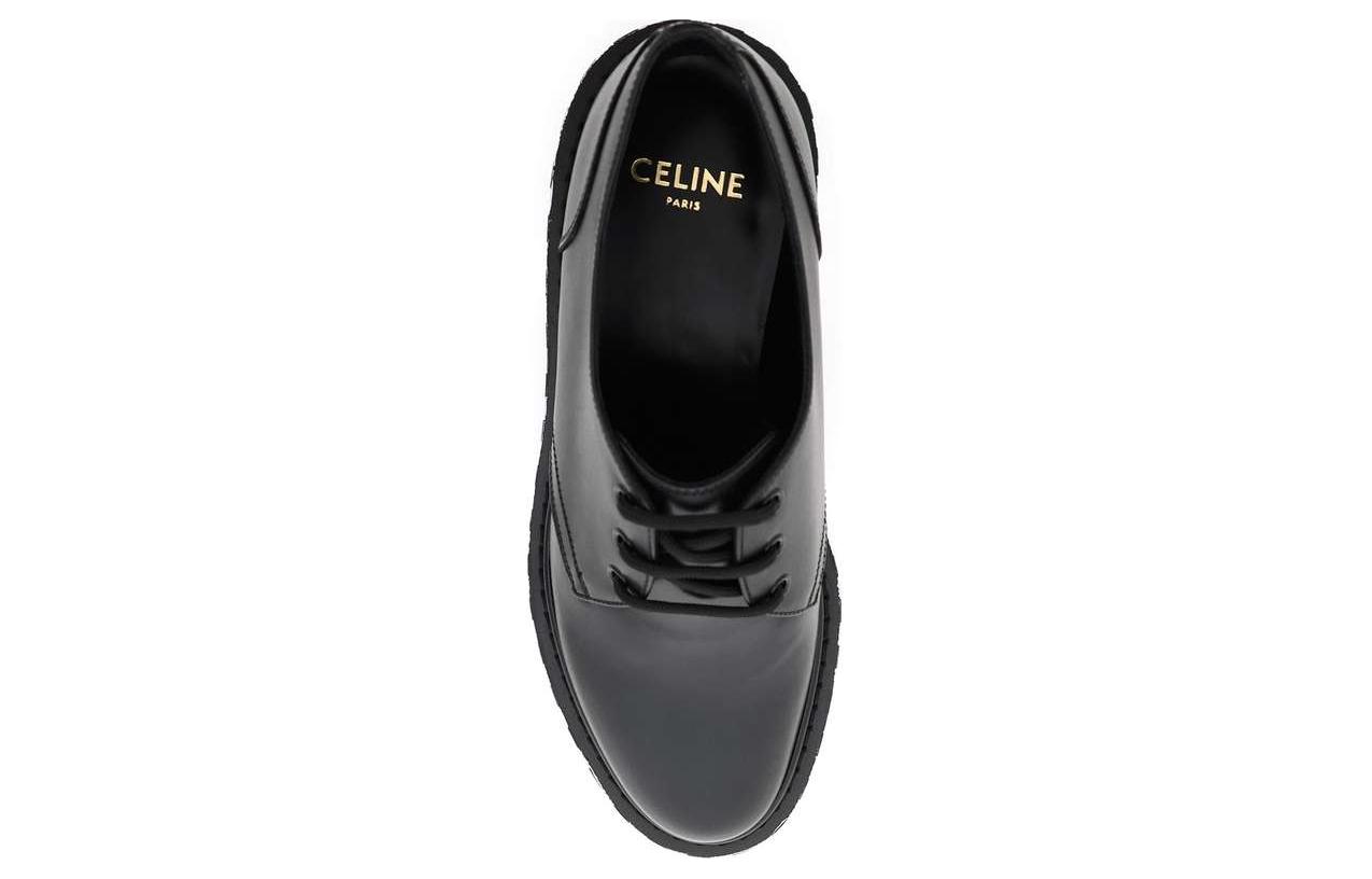 CELINE Derby Casual 'Embossed Leather Black' 圖 5