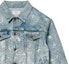 Details for CELINE Distressed Paint-Splatter Denim Jacket Blue Long-Sleeve 2Q297975O-08PA