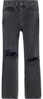 CELINE Distressed Washed Grey Denim Jeans with Knee Rips. 2N586919M-38CD CELINE Distressed Washed Grey Denim Jeans with Knee Rips. 2N586919M-38CD