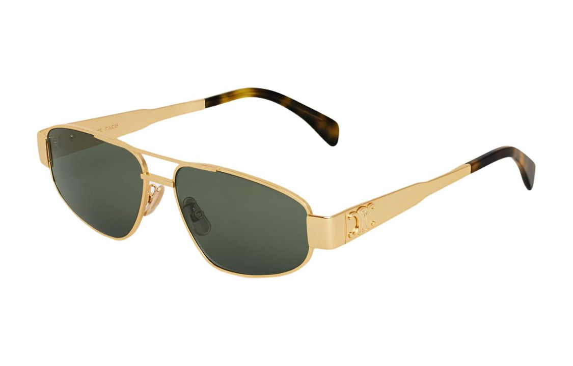 CELINE Double C Signature Metal Irregular Sunglasses Gold - 4S281CMLB35SG
