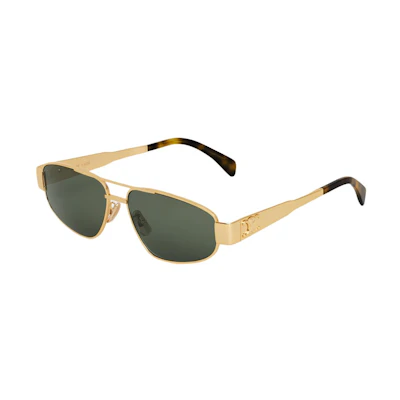 CELINE Double C Signature Metal Irregular Sunglasses Gold - 4S281CMLB35SG