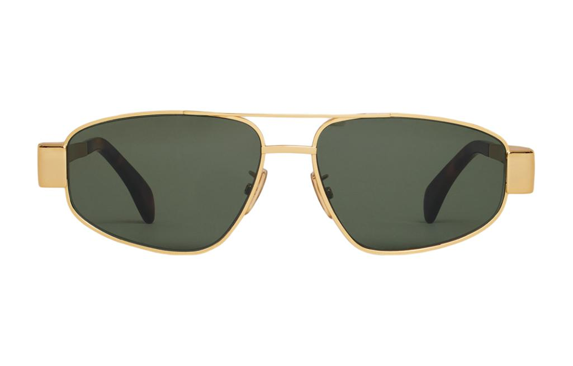 CELINE Double C Signature Metal Irregular Sunglasses Gold - 4S281CMLB35SG 圖 3