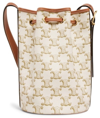 思琳Triomphe白色小号抽绳包 Order 思琳Triomphe白色小号抽绳包