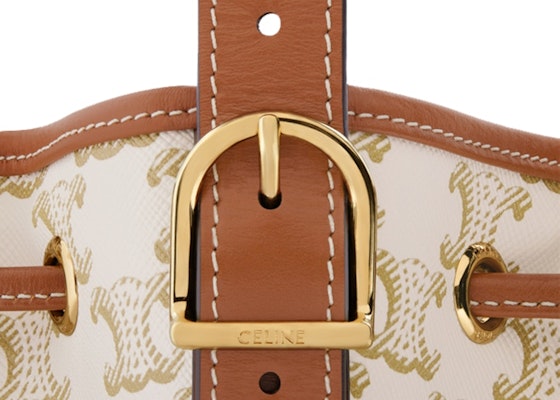 思琳Triomphe白色小号抽绳包 Lookbook 思琳Triomphe白色小号抽绳包