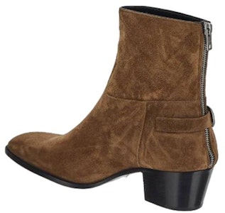 CELINE Sepatu Boot Kulit Abu-Coklat 356133358C.18TP Shop CELINE Sepatu Boot Kulit Abu-Coklat 356133358C.18TP