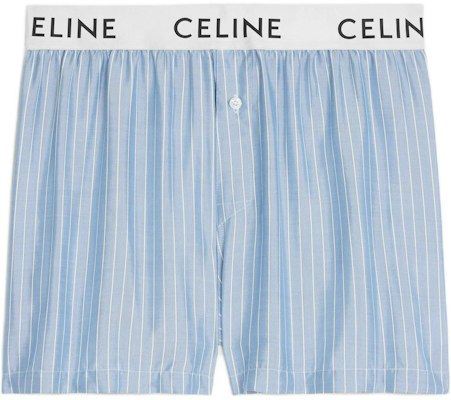 CELINE 异构包豪斯条纹徽标松紧腰短裤蓝色 (秋冬22)。 2Z328948S-07CF Buy CELINE 异构包豪斯条纹徽标松紧腰短裤蓝色 (秋冬22)。 2Z328948S-07CF