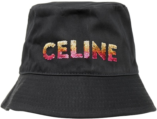 CELINE Embroidered Cotton Gabardine Fisherman Hat Black (). 2AUO1968P-38NO Order CELINE Embroidered Cotton Gabardine Fisherman Hat Black (). 2AUO1968P-38NO