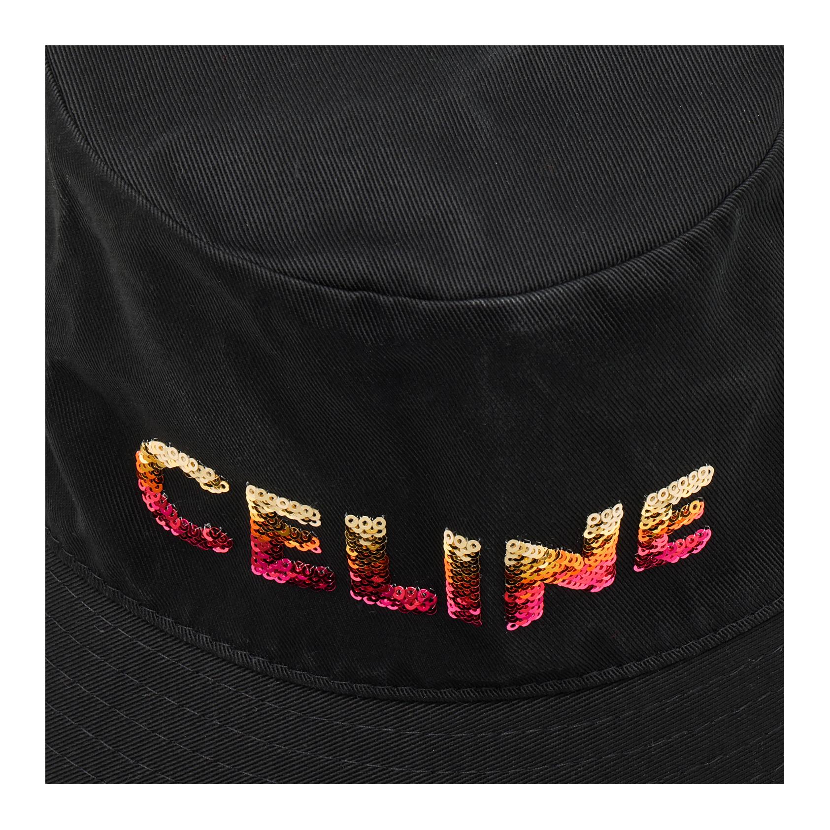 Details for CELINE Embroidered Cotton Gabardine Fisherman Hat Black (). 2AUO1968P-38NO