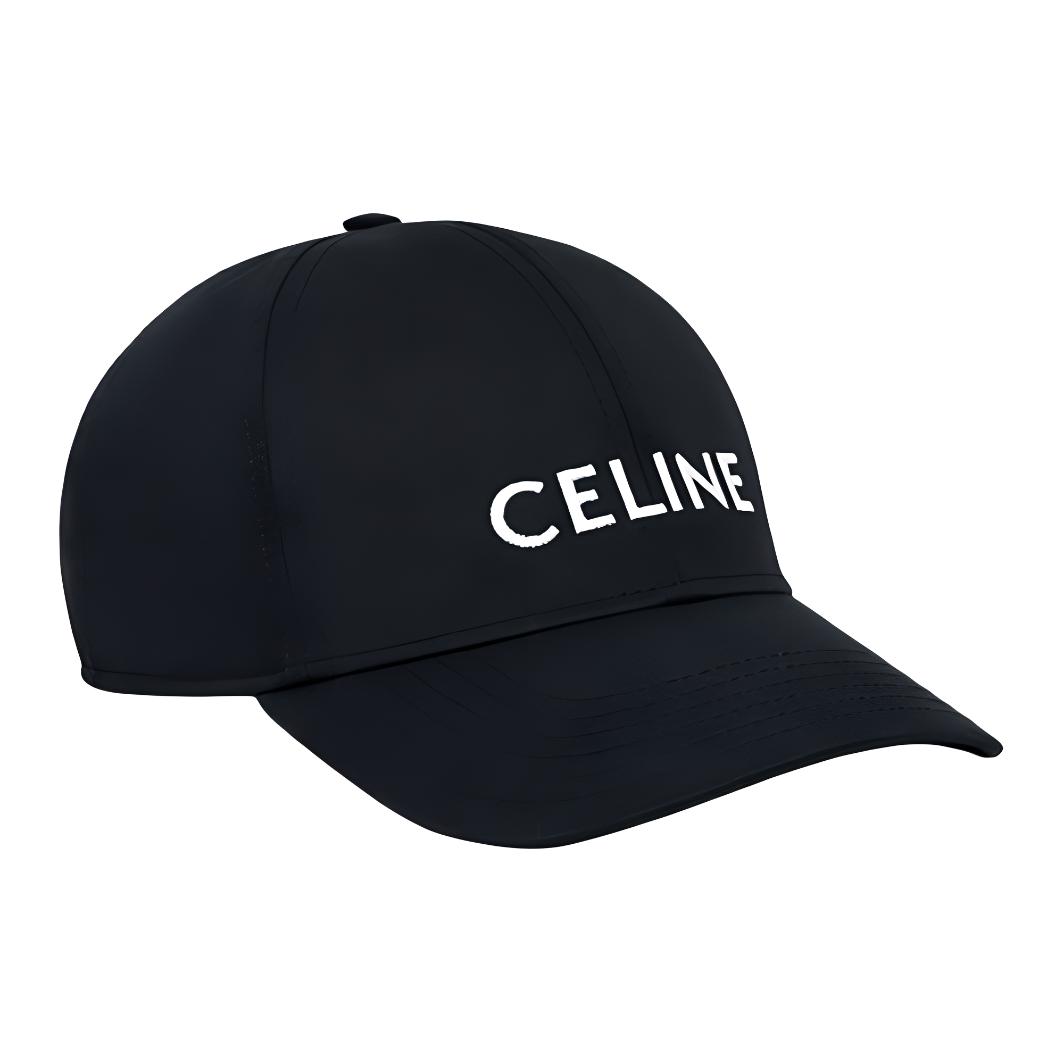 CELINE Embroidered Letter Logo Cotton Baseball Cap Unisex Black 2AUS9242N-38NO