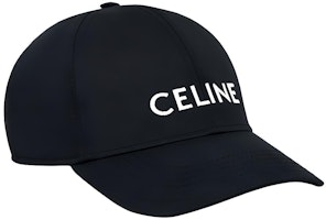 CELINE Embroidered Letter Logo Cotton Baseball Cap Unisex Black 2AUS9242N-38NO CELINE Embroidered Letter Logo Cotton Baseball Cap Unisex Black 2AUS9242N-38NO