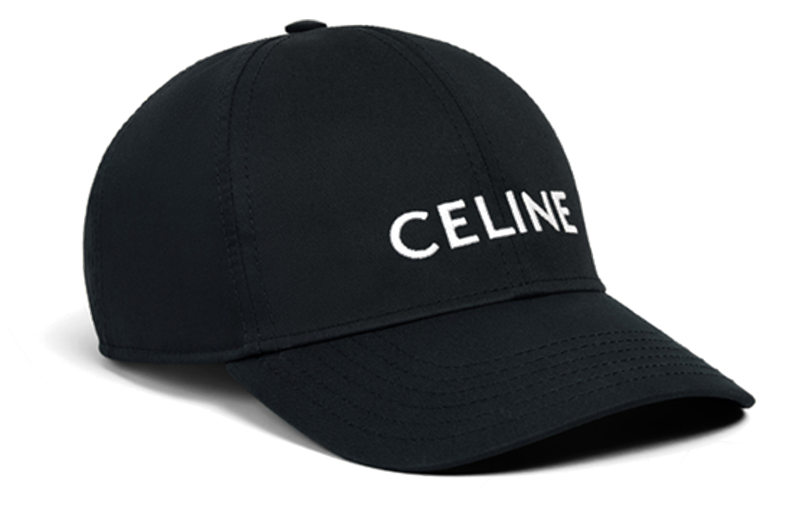 Order Gorra de Béisbol Negra Unisex CELINE Logo Bordado de Letra de Algodón. 2AUS9242N-38NO