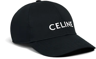 Order CELINE Embroidered Letter Logo Cotton Baseball Cap Unisex Black 2AUS9242N-38NO