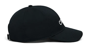 Shop CELINE Embroidered Letter Logo Cotton Baseball Cap Unisex Black 2AUS9242N-38NO