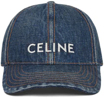 Order CELINE Topi Baseball Katun Bordir Logo Biru Tua Pria. 2AUS9815V08TI