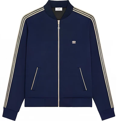 Celine Jaket Zip-Up Unisex Bordir Logo Garis Biru 2Y05D121O-07VG Buy Celine Jaket Zip-Up Unisex Bordir Logo Garis Biru 2Y05D121O-07VG