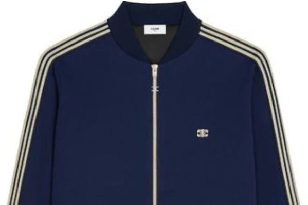 Celine Jaket Zip-Up Unisex Bordir Logo Garis Biru 2Y05D121O-07VG Shop Celine Jaket Zip-Up Unisex Bordir Logo Garis Biru 2Y05D121O-07VG