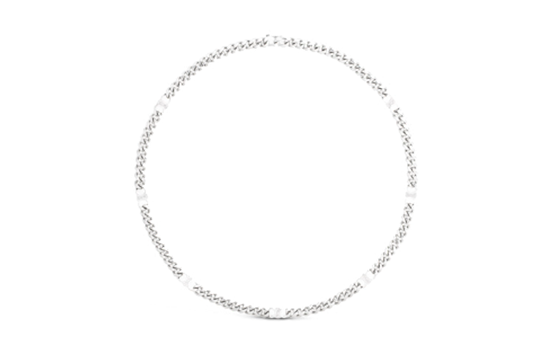 CELINE Engraved Logo Necklace Silver for Men. 460UR6BRA36SI