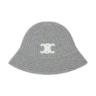 CELINE Fashion Double-C Cashmere Bucket Hat Unisex 2A80T384D09GM