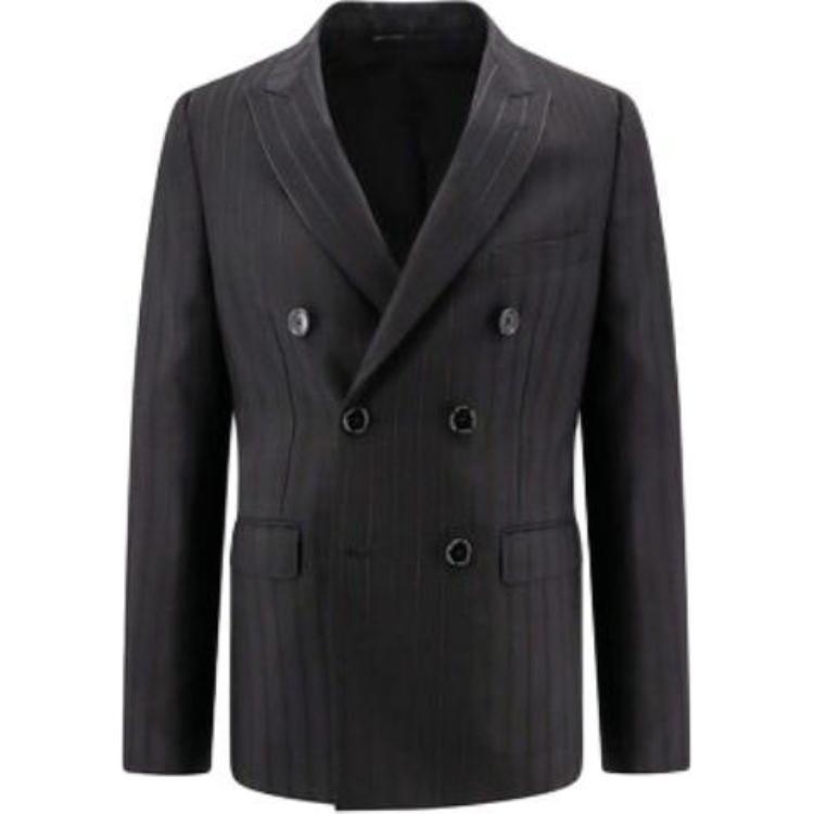 Celine Fitted Double-Breasted Long-Sleeve Jacket Black 2V66P876X-38DM