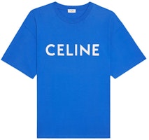 CELINE Kaos Ketat dengan Logo Huruf - Biru. 2X681501F-07KW Order CELINE Kaos Ketat dengan Logo Huruf - Biru. 2X681501F-07KW