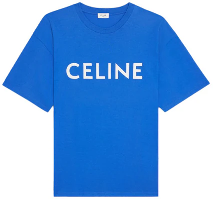 Camiseta Ajustada CELINE con Logo de Letras - Azul. 2X681501F-07KW Order Camiseta Ajustada CELINE con Logo de Letras - Azul. 2X681501F-07KW