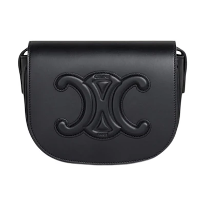 Celine Folco Bag Triomphe Embroidery Black