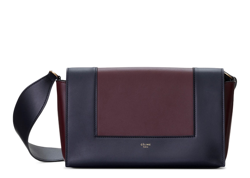 Celine Frame Medium Navy Blue/Burgundy