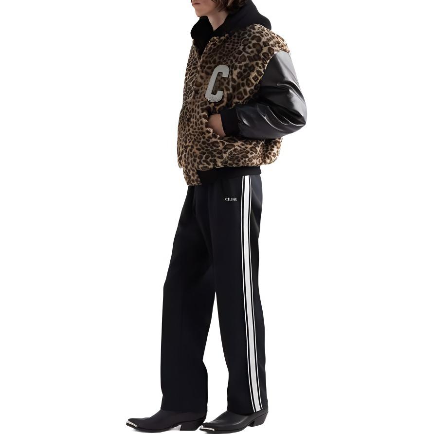 Purchase CELINE FW21 Pantalones Jogger Negros Bordados de Punto. 2Z099121O-38AW