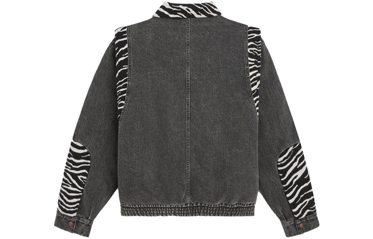 CELINE FW21 Charcoal Tiger Print Washed Denim Jacket Grey Black 2Q294947F-38CH 圖 3