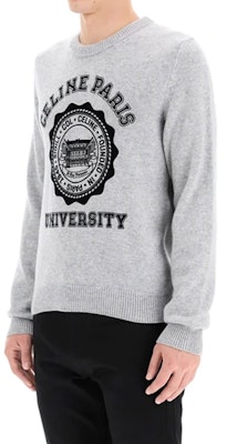 CELINE FW21 Sweter Rajut Abu-Abu dengan Pola Huruf Lengan Panjang. 2A04H849K-08EF Purchase CELINE FW21 Sweter Rajut Abu-Abu dengan Pola Huruf Lengan Panjang. 2A04H849K-08EF