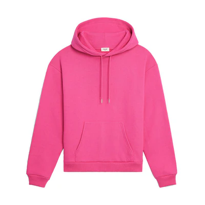 Celine FW21 Logo Print Fleece Pullover Hoodie Bright Pink 2Y499052H-24KB