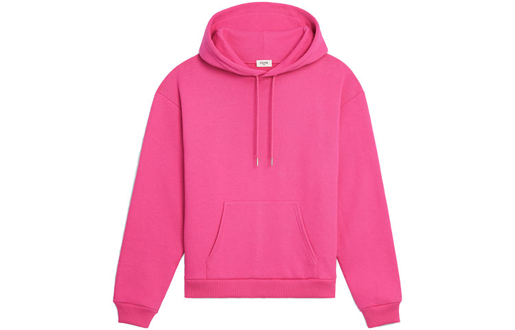 Celine FW21 Logo Print Fleece Pullover Hoodie Bright Pink 2Y499052H-24KB 圖 2