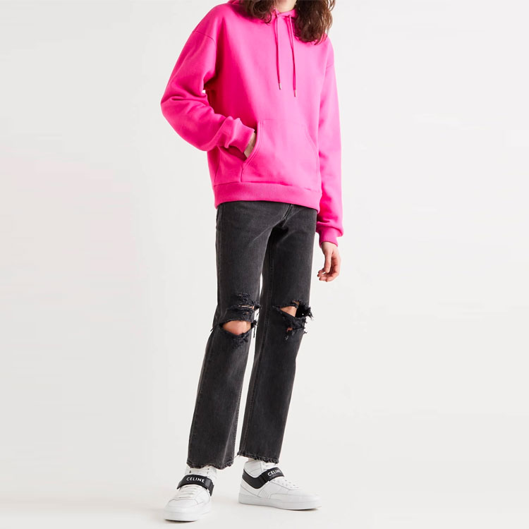 Celine FW21 Logo Print Fleece Pullover Hoodie Bright Pink 2Y499052H-24KB 圖 4