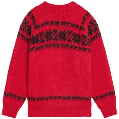 CELINE FW21 紅色提花針織羊毛男士圓領毛衣 2A33P120O-27NO Lookbook CELINE FW21 紅色提花針織羊毛男士圓領毛衣 2A33P120O-27NO